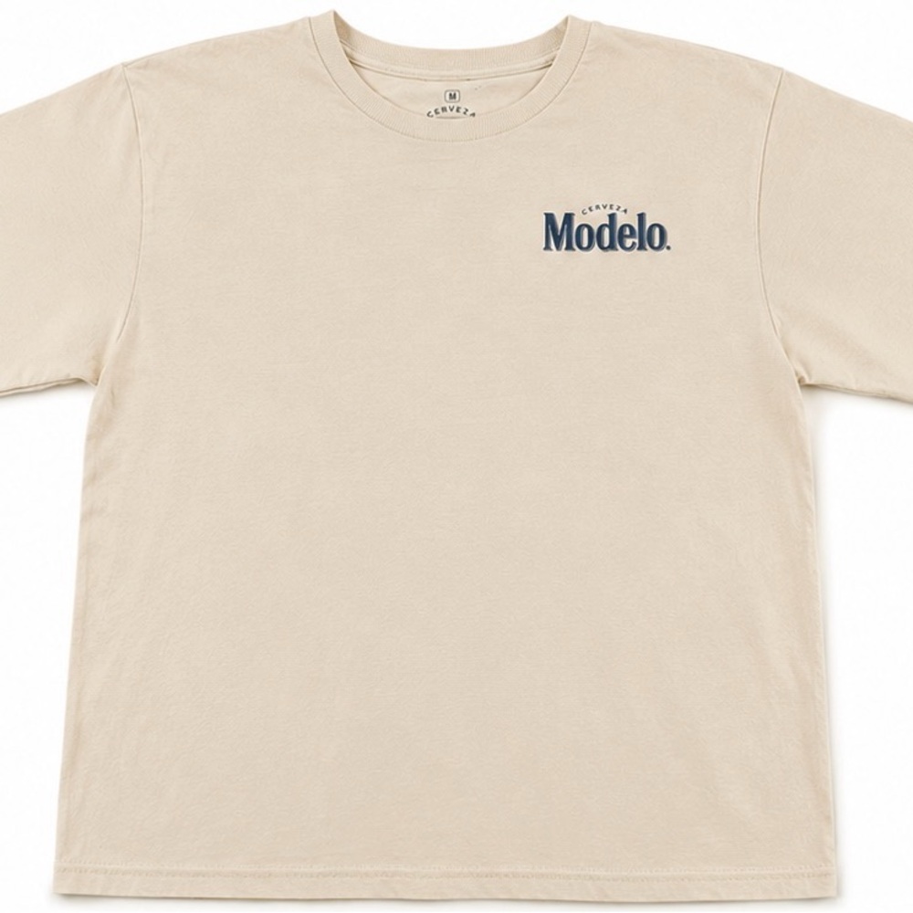 Modelo Men's Cream Logo Tee